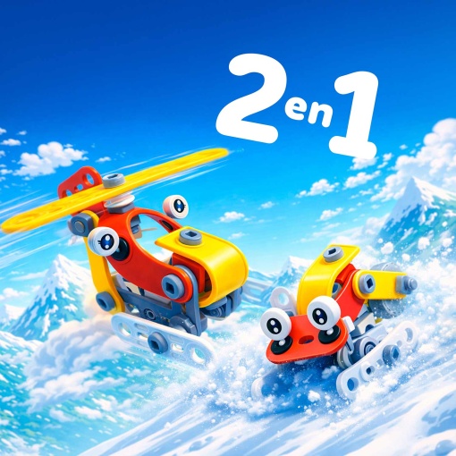 Mecaflex: Helicopter & Snowmobile Miniland
