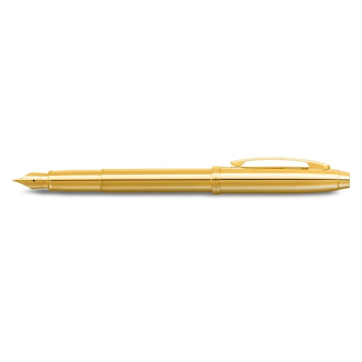 Sheaffer 100 Glossy Gold Fountain Pen F