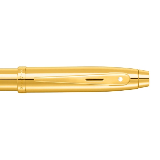 Sheaffer 100 Glossy Gold Fountain Pen F