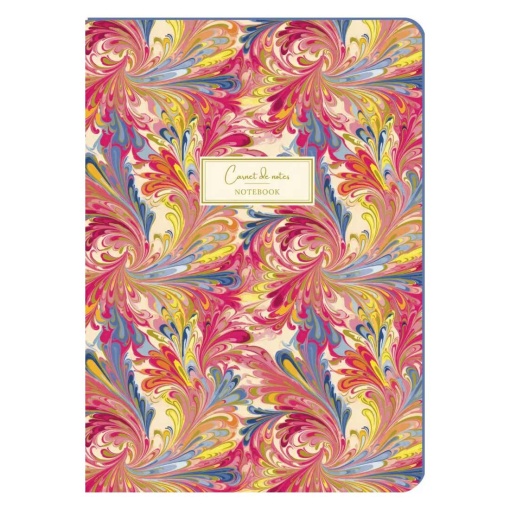 Caderno A5 pautado 96 folhas texturado Aquarupella Marbling Coloré