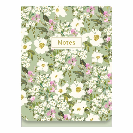 Magnetic notepad 75x100mm Pictura Floral Vert