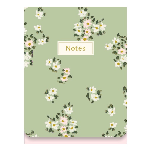 Magnetic notepad 75x100mm Pictura Fleurs Blanches