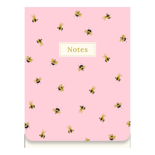 Magnetic notepad 75x100mm Pictura Abeilles Roses