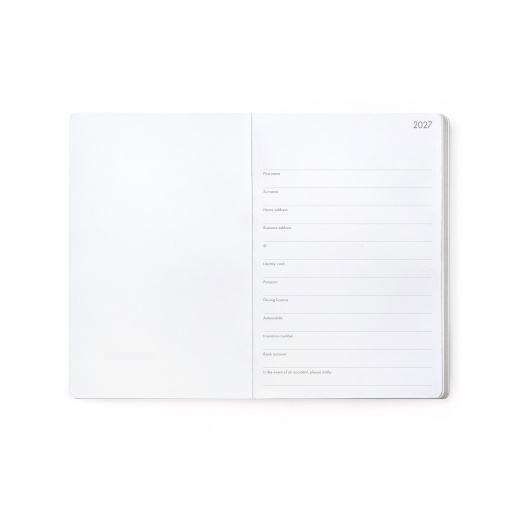 Agenda semanal 120x180mm 2027 Legami Bee "Tiny Wings Big Dream" com elástico