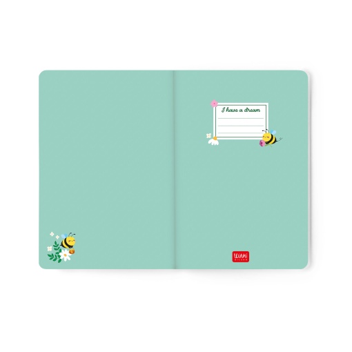 Agenda semanal 120x180mm 2027 Legami Bee "Tiny Wings Big Dream" com elástico