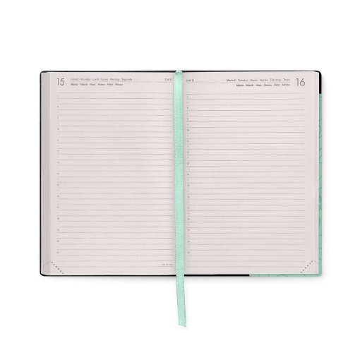 Agenda diária 120x180mm 2027 Legami Botanic Garden "Find the Beauty in Every Day" com elástico