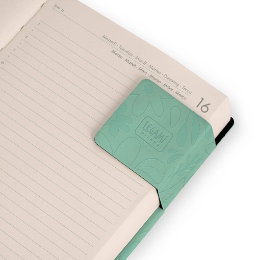Agenda diária 120x180mm 2027 Legami Botanic Garden "Find the Beauty in Every Day" com elástico