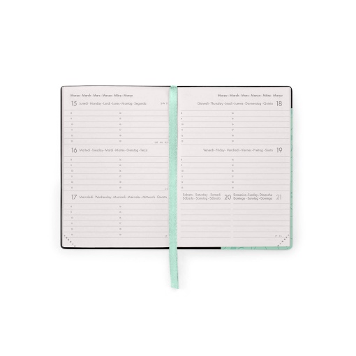 Agenda semanal A6 2027 Legami Botanic Garden "Find the Beauty in Every Day" com elástico
