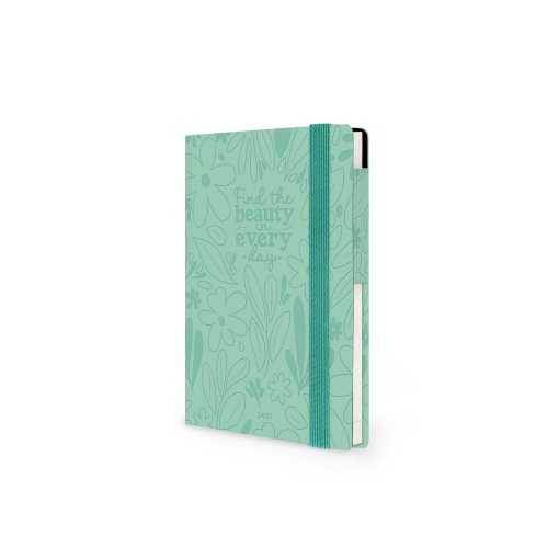 Agenda semanal A6 2027 Legami Botanic Garden "Find the Beauty in Every Day" com elástico