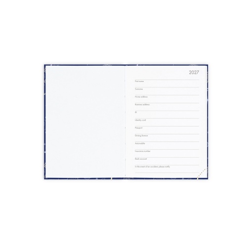Agenda diária A6 2027 Legami Celestial "Make a Wish Make It Happen" com elástico