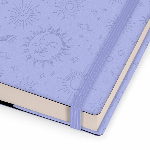 Agenda diária 120x180mm 2027 Legami Cosmic Lilac "Cosmic Dreamer" com elástico