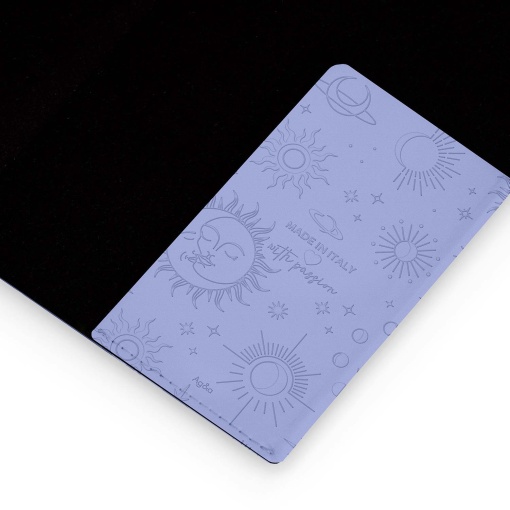 Agenda diária 120x180mm 2027 Legami Cosmic Lilac "Cosmic Dreamer" com elástico