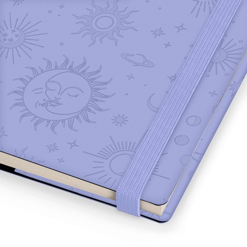 Agenda semanal 120x180mm 2027 Legami Cosmic Lilac "Cosmic Dreamer" com elástico
