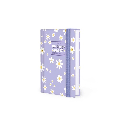 Agenda diária A6 2027 espiral Legami Daisy "Oh Happy Daisy" com elástico