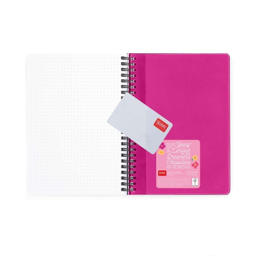 Agenda semanal A5 2027 espiral Legami Flowers "La Vie Est Belle" com elástico
