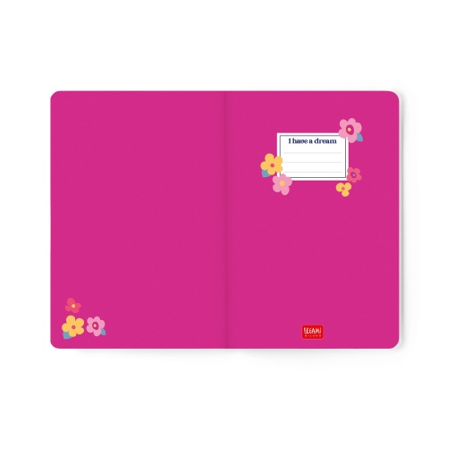 Agenda semanal 120x180mm 2027 Legami Flowers "La Vie Est Belle" com elástico