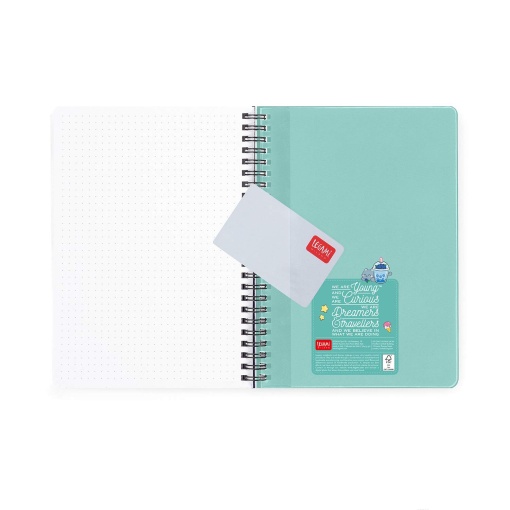 Agenda semanal A5 2027 espiral Legami Kitty Bubble Tea "Collect Bubbles Not Worries" com elástico