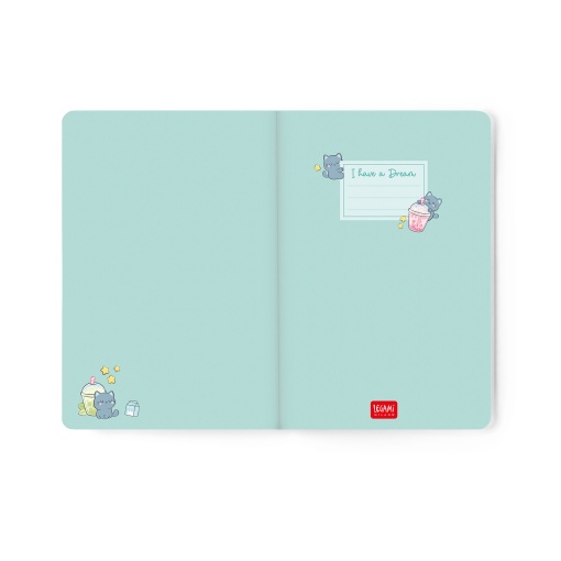 Agenda semanal 120x180mm 2027 Legami Kitty Bubble Tea "Collect Bubbles Not Worries" com elástico