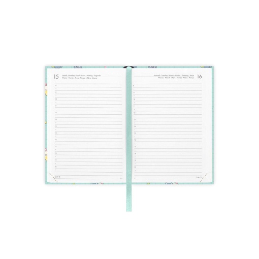 Agenda diária A6 2027 Legami Kitty Bubble Tea "Collect Bubbles Not Worries" com elástico
