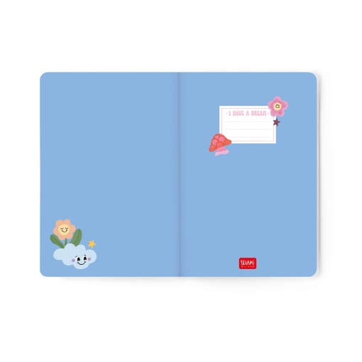 Agenda semanal 120x180mm 2027 Legami Kitty Mushrooms "Live in Wonder" com elástico