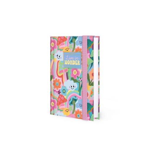 Agenda diária A6 2027 Legami Mushrooms "Live in Wonder" com elástico