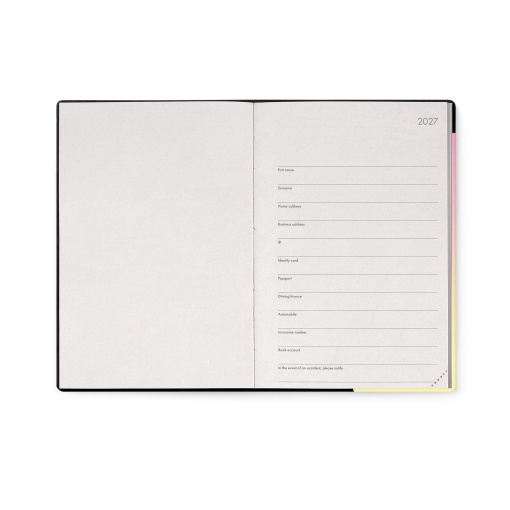 Agenda diária 120x180mm 2027 Legami Sunrise Lover com elástico
