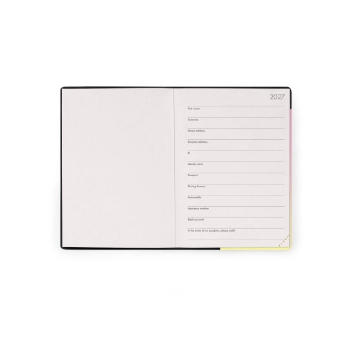 Agenda semanal A6 2027 Legami Sunrise Lover com elástico