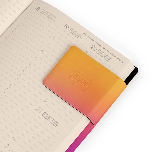 Agenda semanal A6 2027 Legami Sunset Vibes com elástico