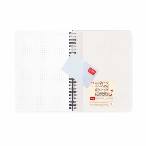 Agenda semanal A5 2027 espiral Legami Teddy Bear Cherry White "Can't Bear This Cuteness" com elástico