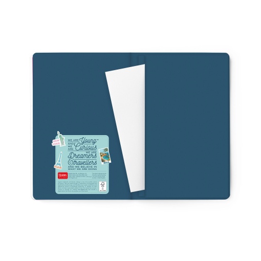 Agenda semanal 120x180mm 2027 Legami Travel Stickers "Every Journey Tells a Story" com elástico