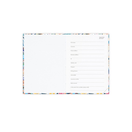 Agenda diária A6 2027 Legami Travel Stickers "Every Journey Tells a Story" com elástico