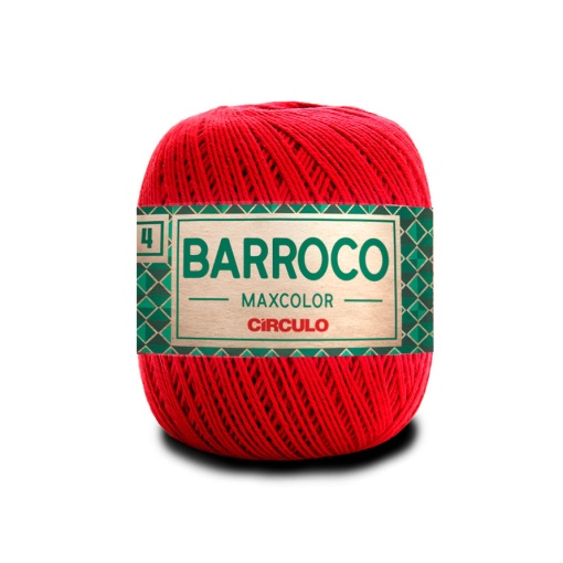 Fio de crochet Círculo Barroco Maxcolor 4 200g vermelho círculo 3402