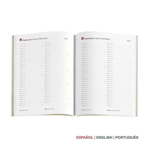 Miquelrius Plus Luxor Black A5 2027 Daily Planner