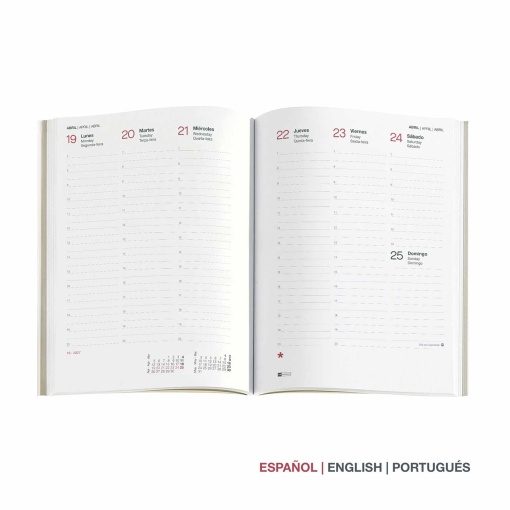 Weekly agenda A5 2027 Miquelrius Plus Luxor black