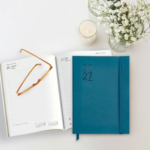 A5 2027 Miquelrius Plus Luxor blue daily planner
