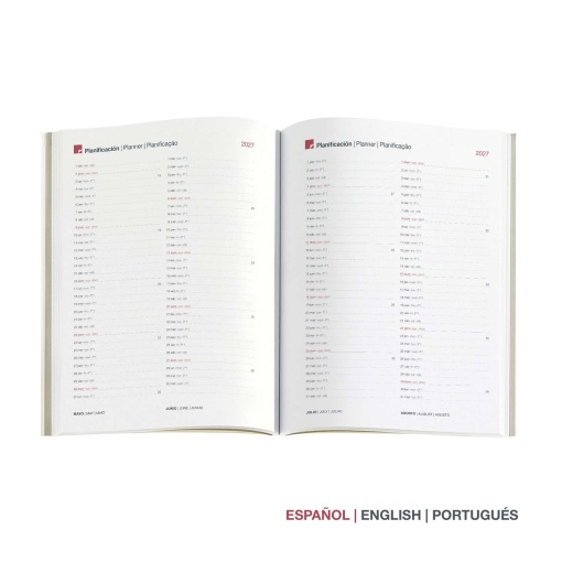 Weekly agenda A5 2027 Miquelrius Plus Luxor blue