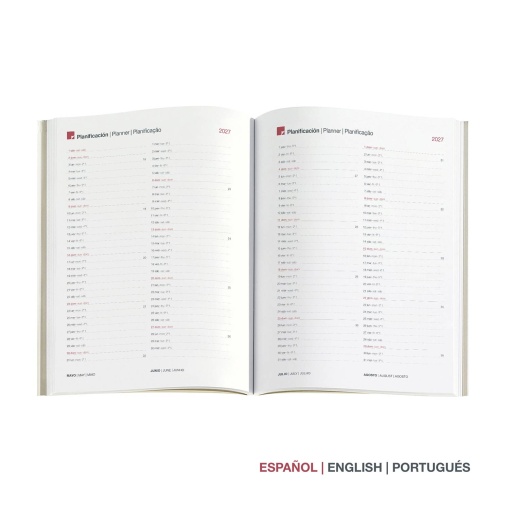 A5 2027 Miquelrius Plus Luxor gray daily planner