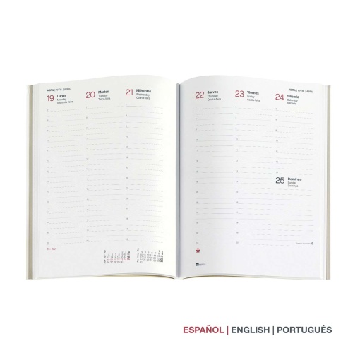 Weekly agenda A5 2027 Miquelrius Plus Luxor gray