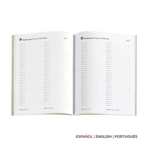 Weekly agenda A5 2027 Miquelrius Plus Luxor gray