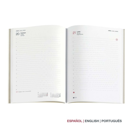 Agenda diaria A5 2027 de Miquelrius Plus, ahora en negro.