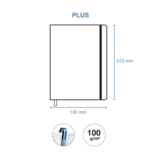 A5 2027 Daily Planner Miquelrius Plus Back to Basics Blue