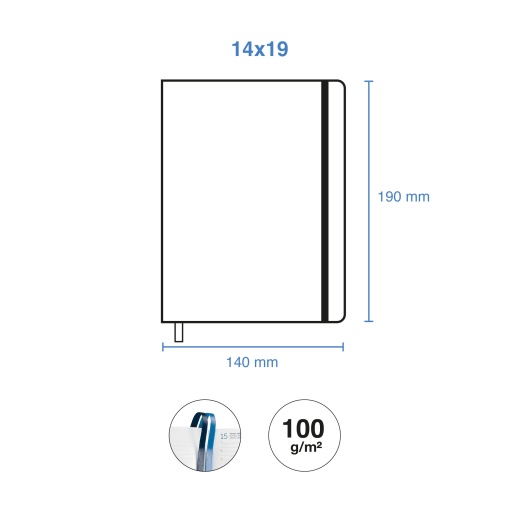 Weekly agenda 140x190mm 2027 Miquelrius Back to Basics blue