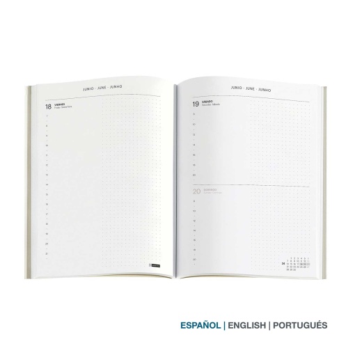 A5 2027 Daily Planner Miquelrius Plus Back to Basics Green