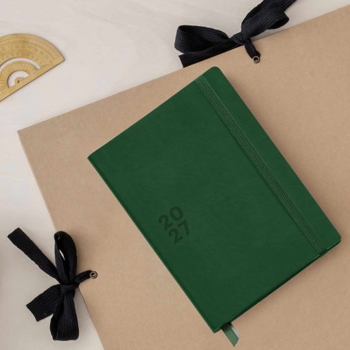 A5 2027 Daily Planner Miquelrius Plus Back to Basics Green