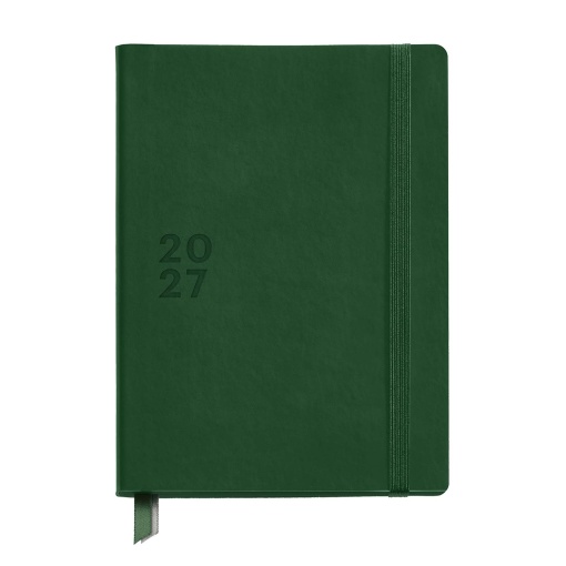 Weekly agenda 140x190mm 2027 Miquelrius Plus Back to Basics green