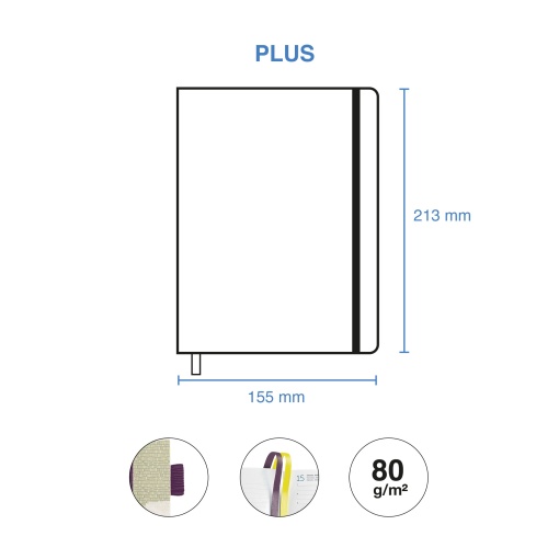 Weekly planner A5 2027 Miquelrius Plus Graphic Squares