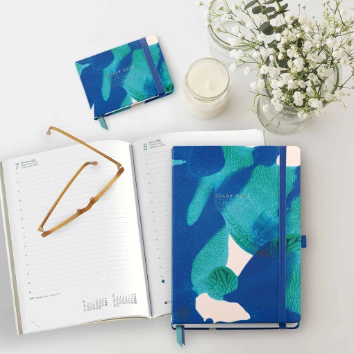 A5 2027 Daily Planner by Miquelrius Plus, Blue Sea Graphics