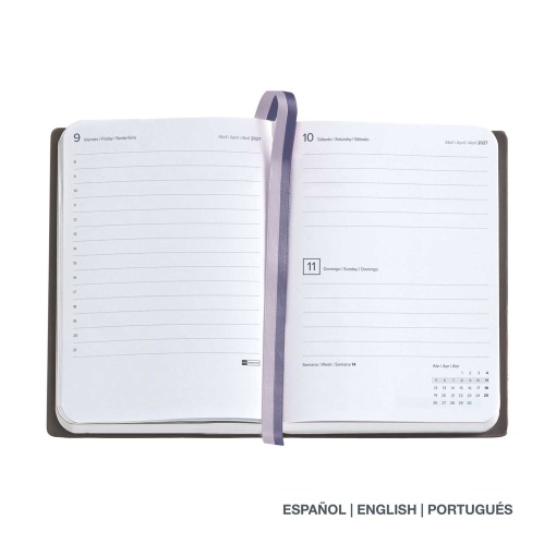 Agenda diaria 122x168mm 2027 Miquelrius Journal Gráfica Mar Azul