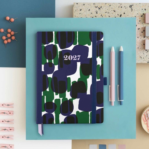 Agenda semanal 122x168mm 2027 Miquelrius Journal Gráfica Blobs