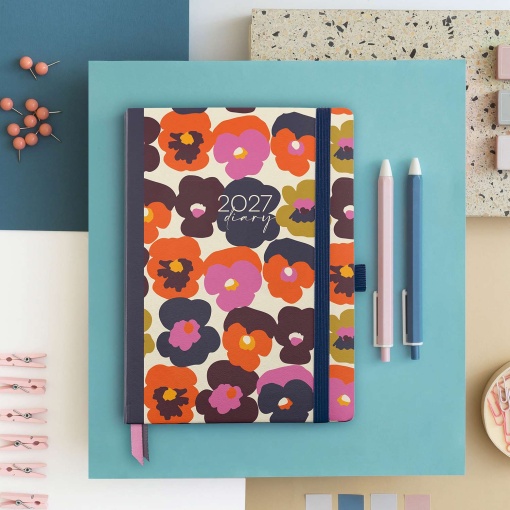 Agenda semanal 122x168mm 2027 Miquelrius Journal Natura Bold Flowers